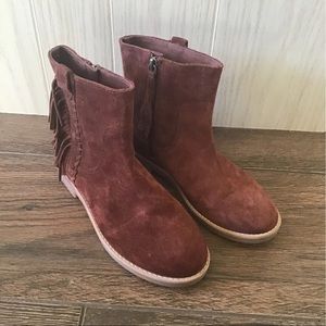 Zara Suede Like Boots Brown Size 35EU